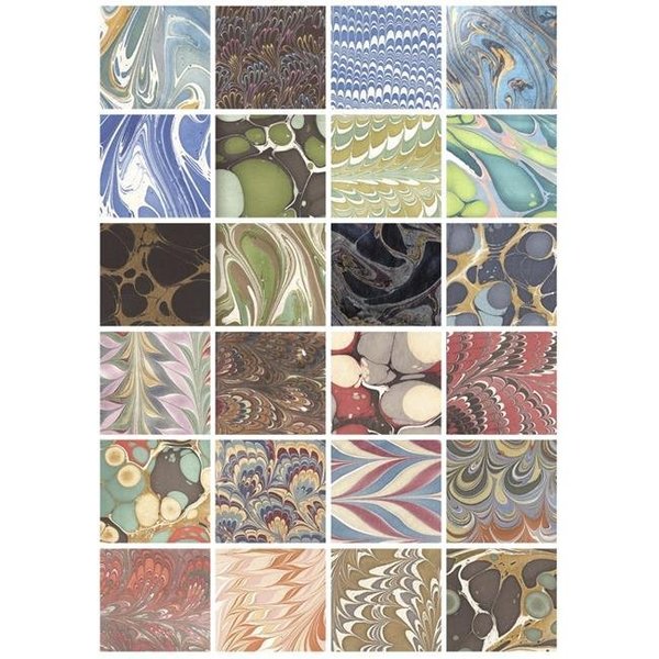 Shizen Design Shizen Design 2023492 11 x 15 in. Marble Paper Assortment with 24 Sheets - Assorted Designs 2023492